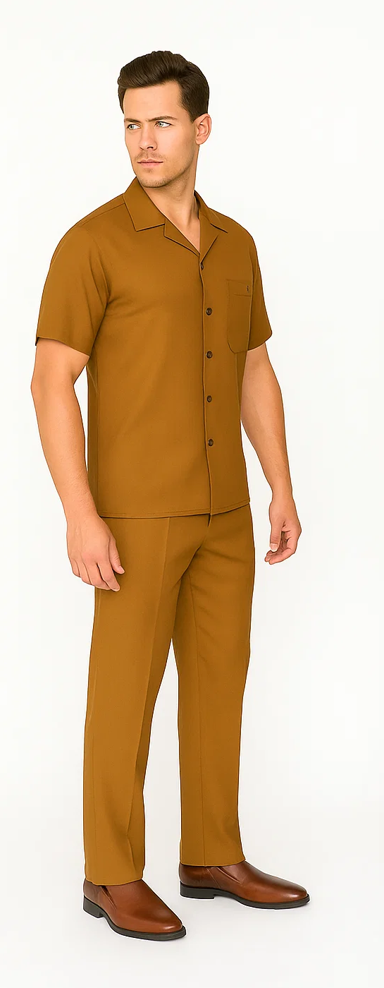 Caramel Men's Walking Suit - Zacchi Leisure Set