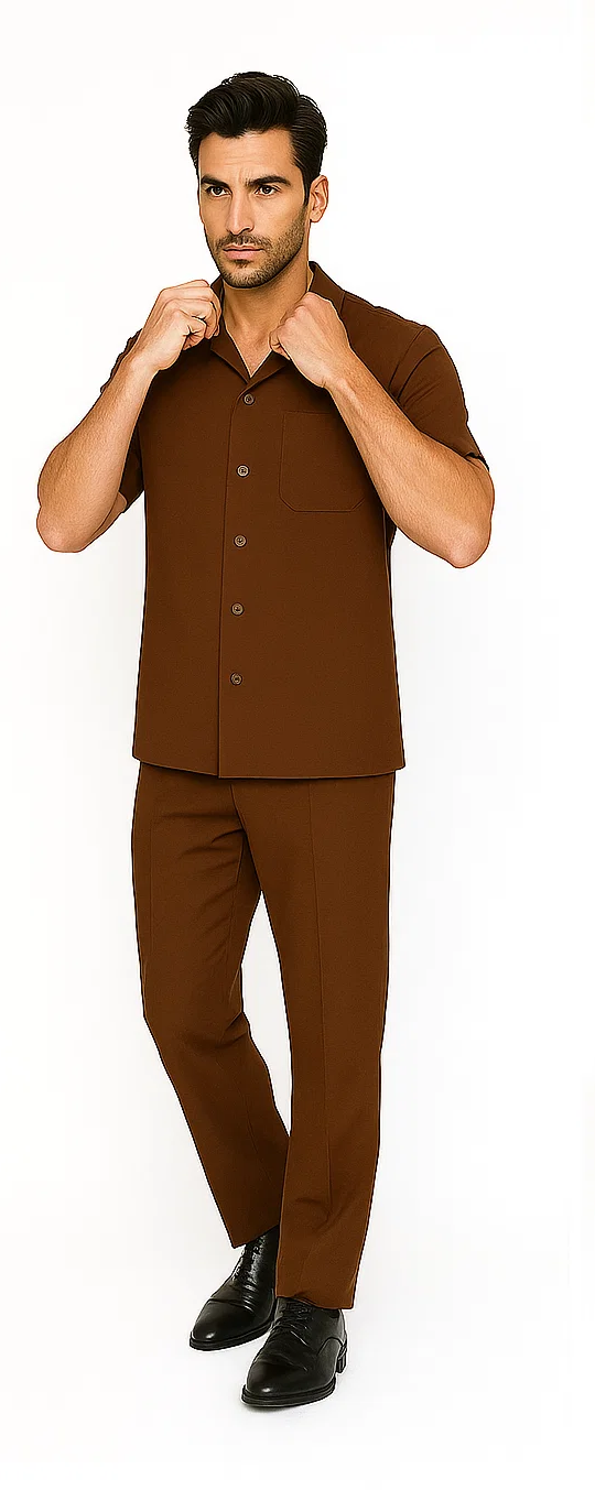 Cognac Leisure Walking Suit Set - Zacchi