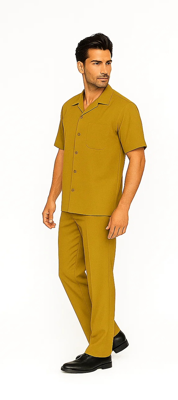 Mustard Men’s Walking Leisure Suit Set