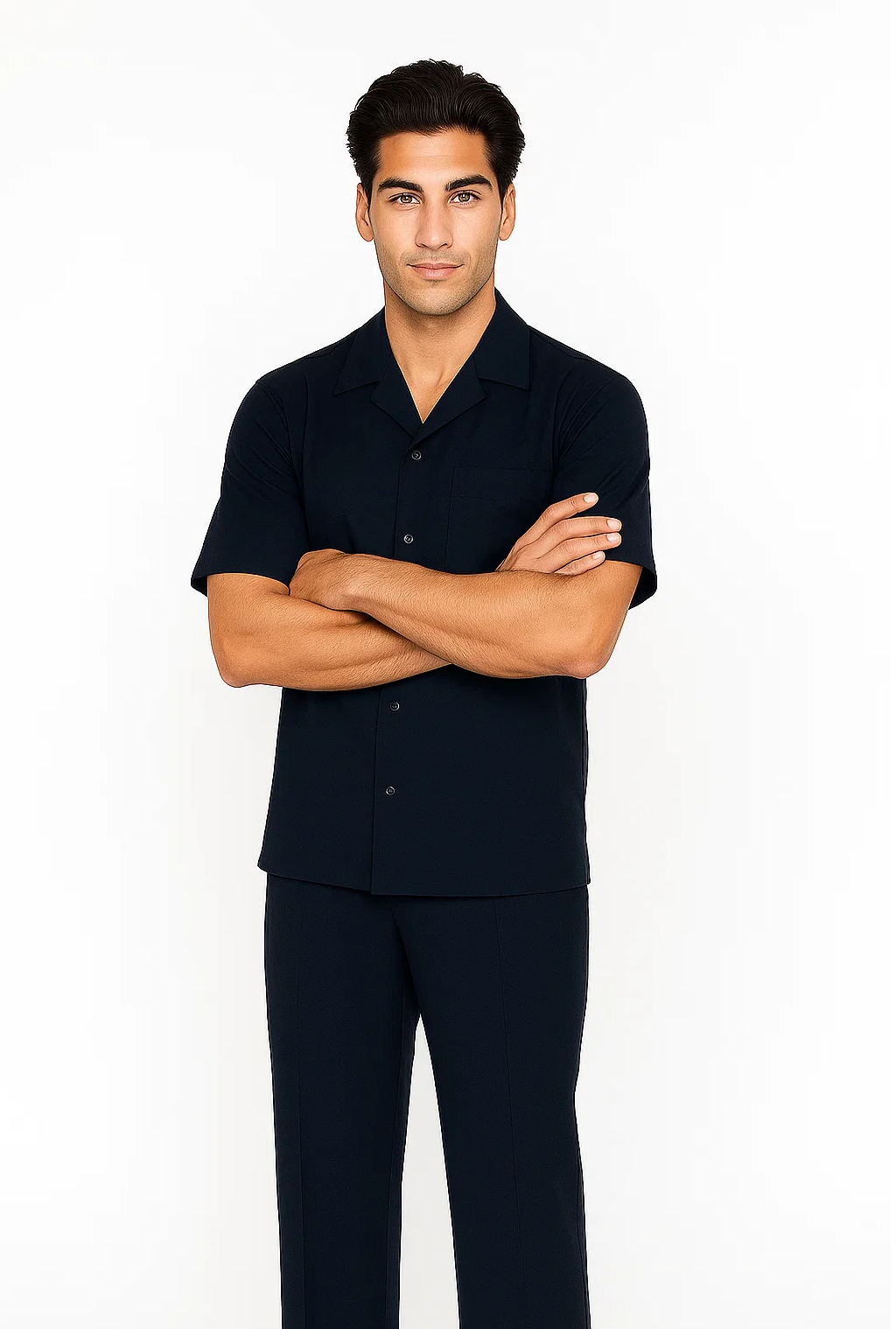 Navy Men's Walking Suit Leisure Set by Zacchi