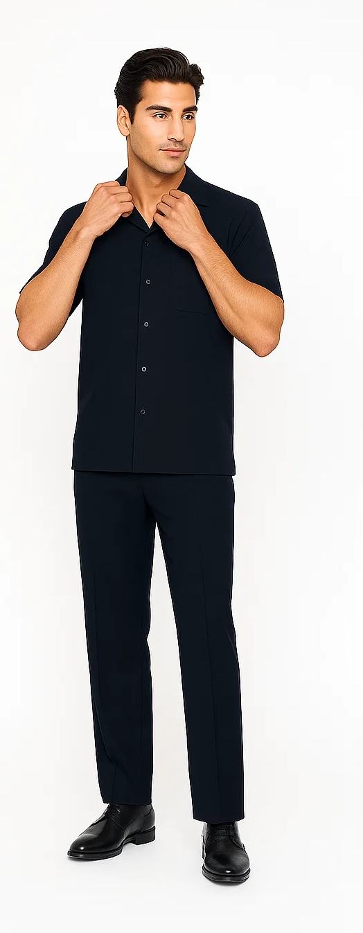 Navy Men's Walking Suit Leisure Set by Zacchi