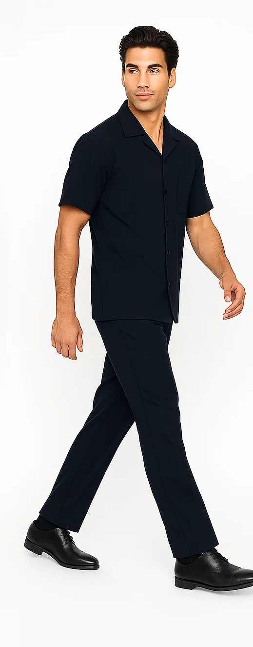 Navy Men's Walking Suit Leisure Set by Zacchi