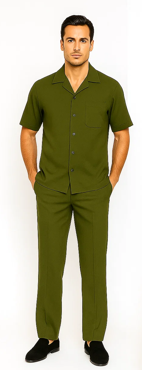 Olive Men's Walking Suit 2-Piece by Zacchi