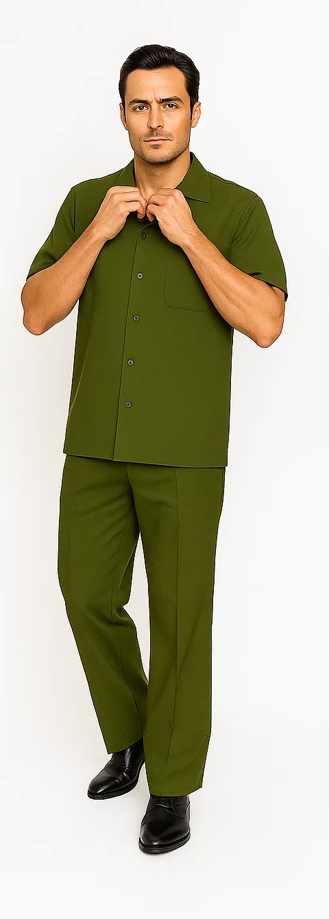 Olive Men's Walking Suit 2-Piece by Zacchi