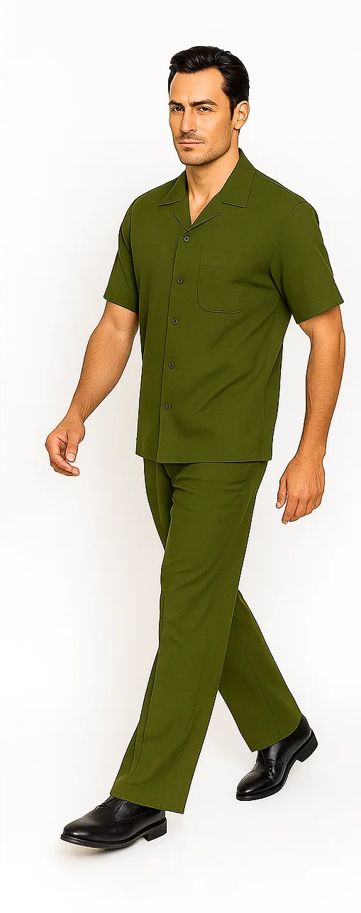 Olive Men's Walking Suit 2-Piece by Zacchi