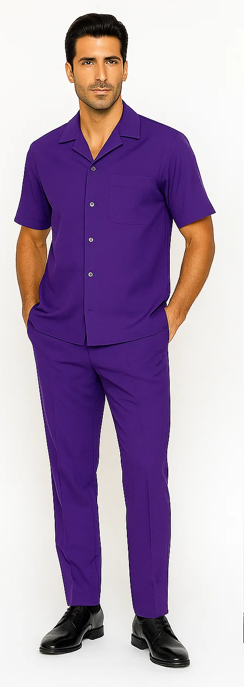 Purple Men's Walking Suit by Zacchi