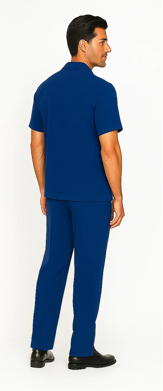 Men's Royal Blue Walking Suit Set