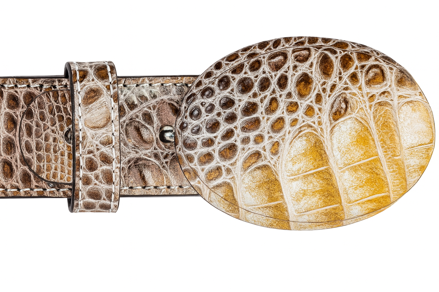 Wild West Caiman Belly Cowboy Belt for Men