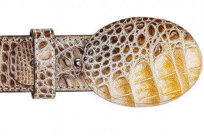 Wild West Caiman Belly Cowboy Belt for Men