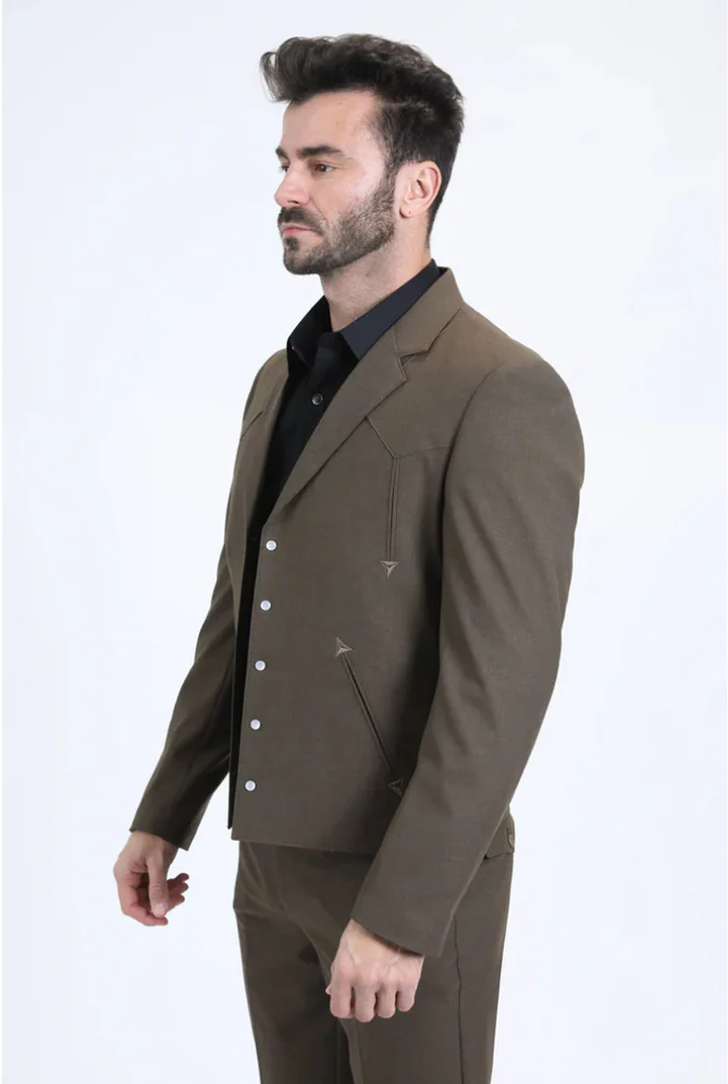 Men's Western Sport Suit in Brown