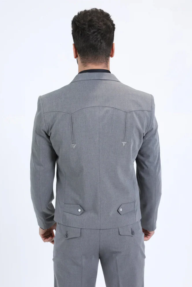 Men's Western Sport Suit in Grey
