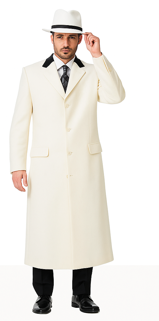 Mens White Overcoat - White Topcoat For Men