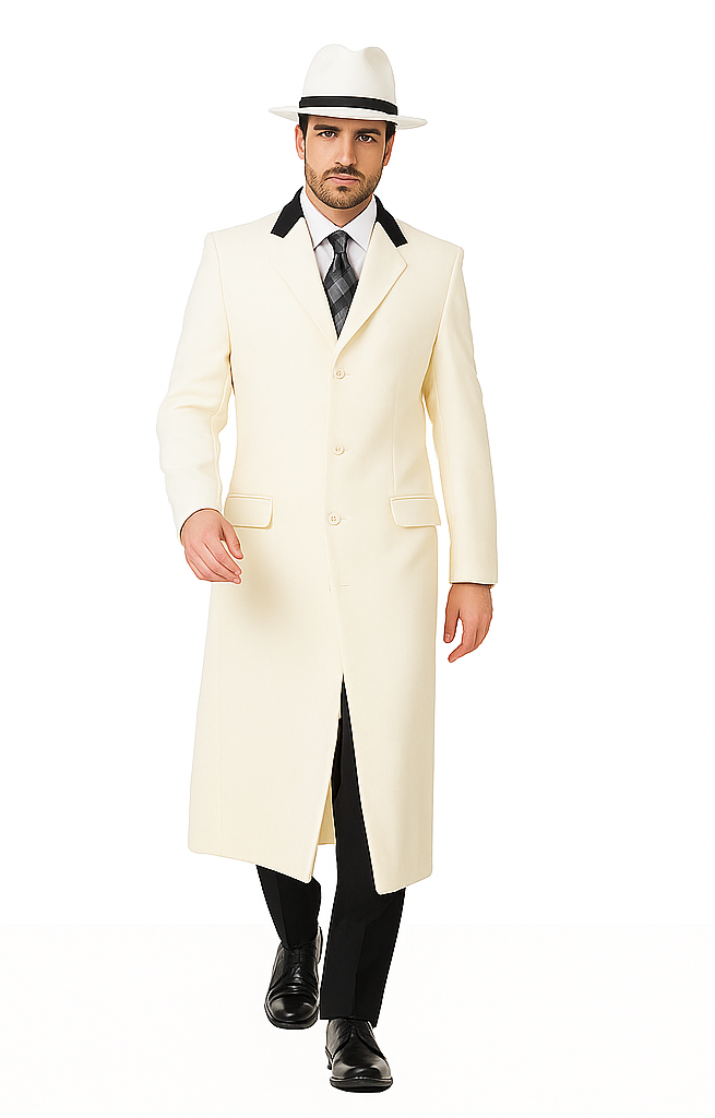 Mens White Overcoat - White Topcoat For Men