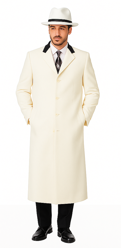 Mens White Overcoat - White Topcoat For Men