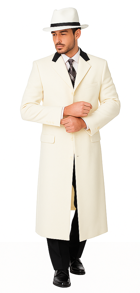 Mens White Overcoat - White Topcoat For Men