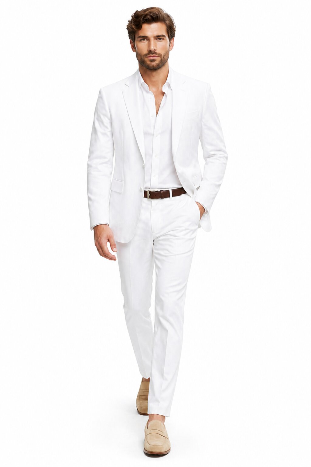 Colin Farrell Miami Vice White Suit for Men