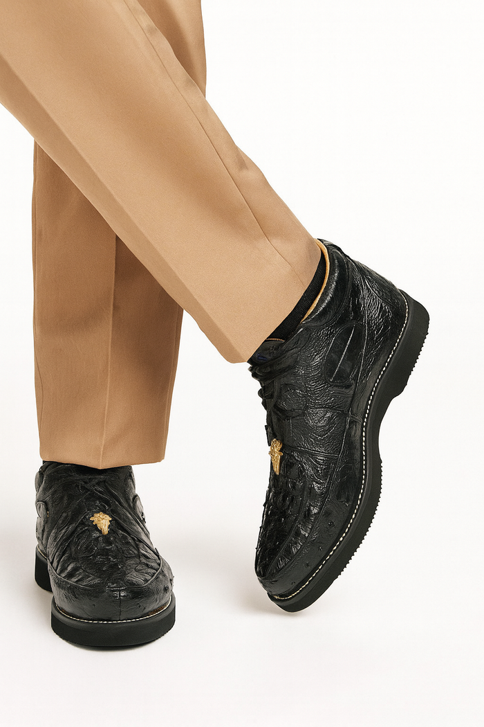 Men's Wild West Caiman & Ostrich Boots
