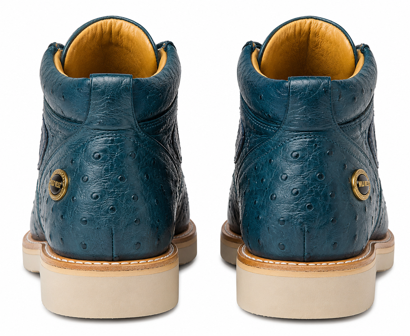 Caiman and Ostrich Exotic Skin Men's Boots