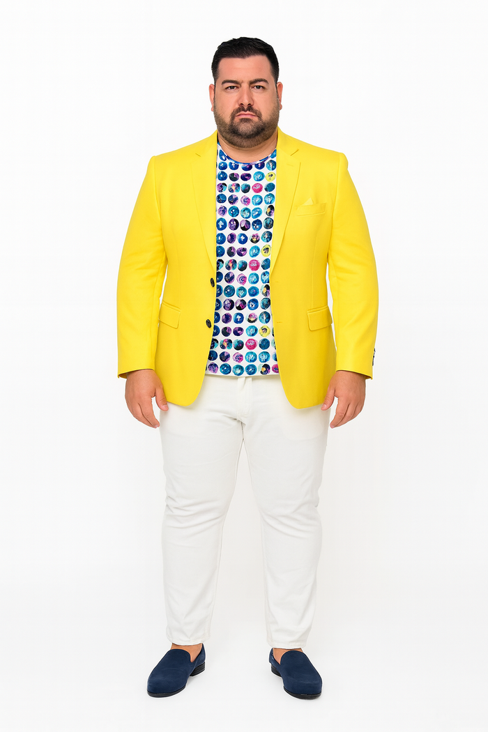 Men's Yellow Blazer Sport Coat
