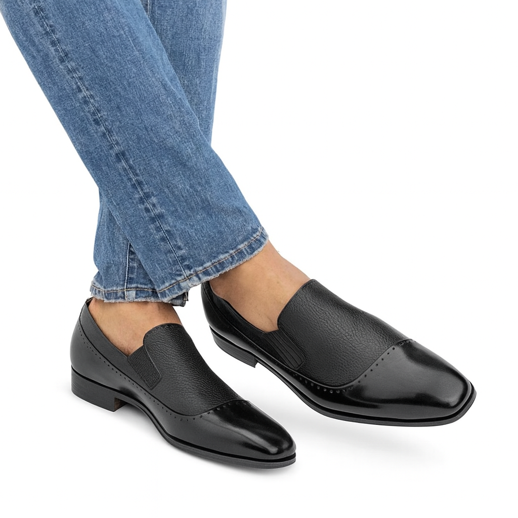 Mezlan Deerskin and Calf Slip-On Shoes