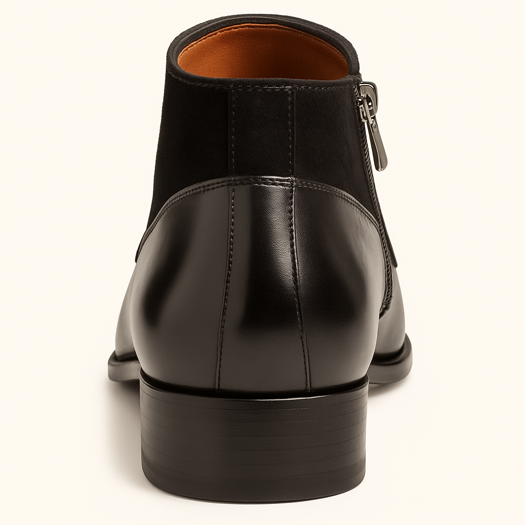 Men's Camilleri Calf/Suede Black Zip Boot Mezlan