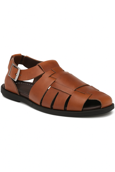 Fisherman Sandal Cognac by Mezlan, Made in Spain