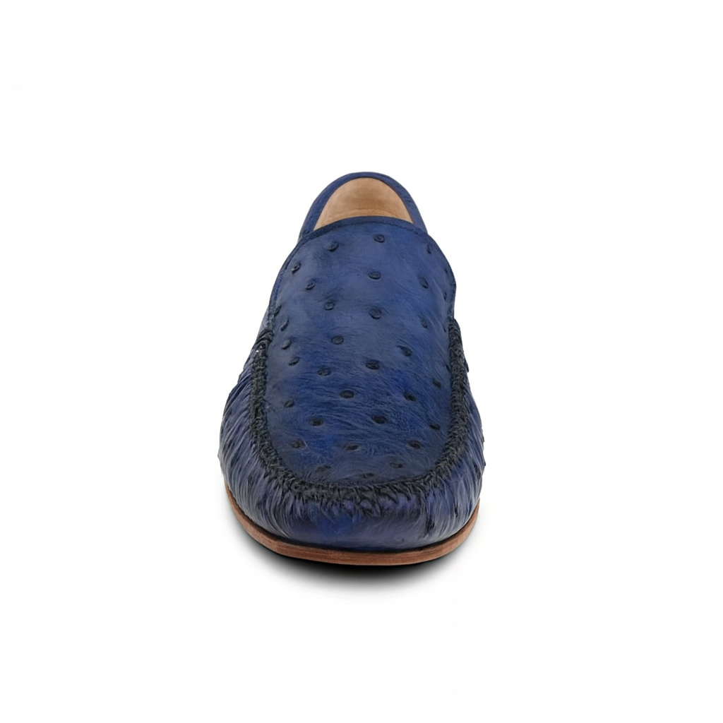Mezlan Jean Genuine Ostrich Dress Moccasin