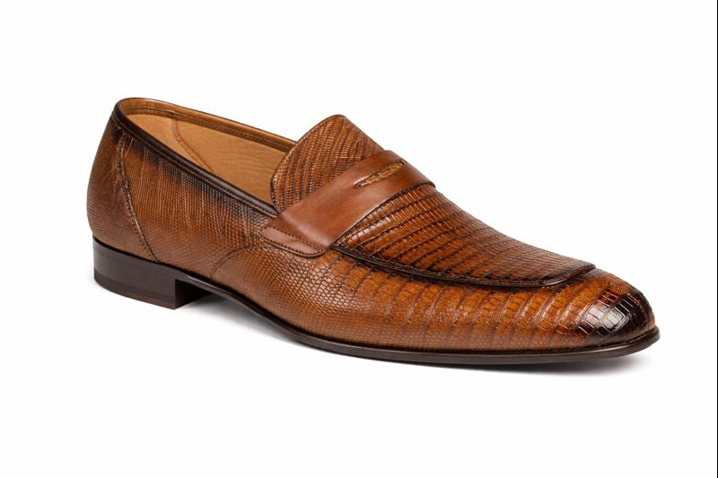 Mezlan Lipari Lizard Penny Loafer Dress Shoe