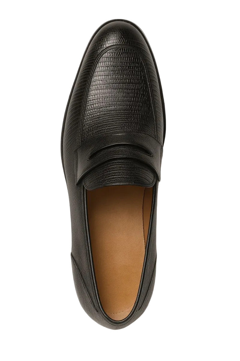 Mezlan Lipari Lizard Penny Loafer Dress Shoe