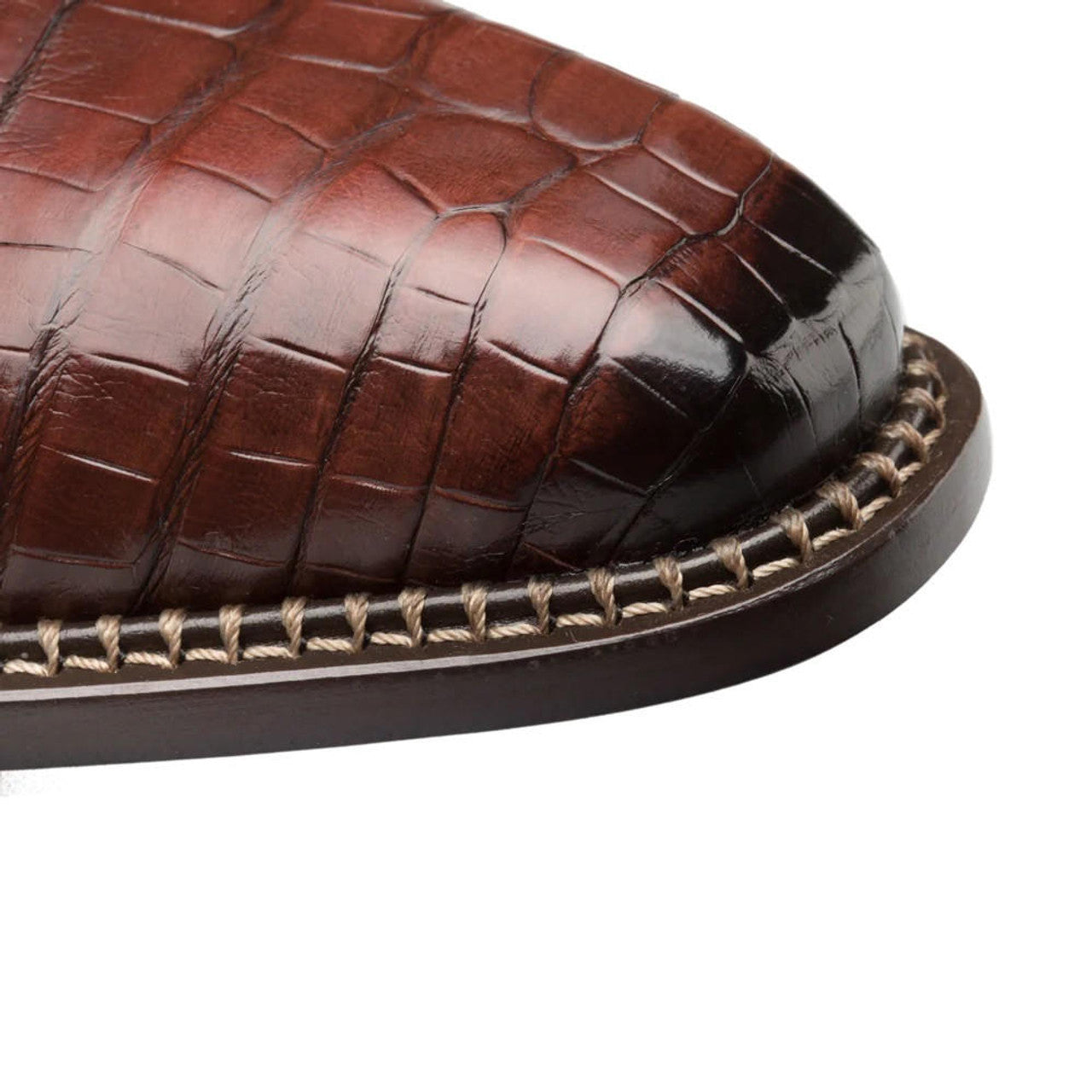 Mezlan Sport Brown Crocodile Derby Shoes