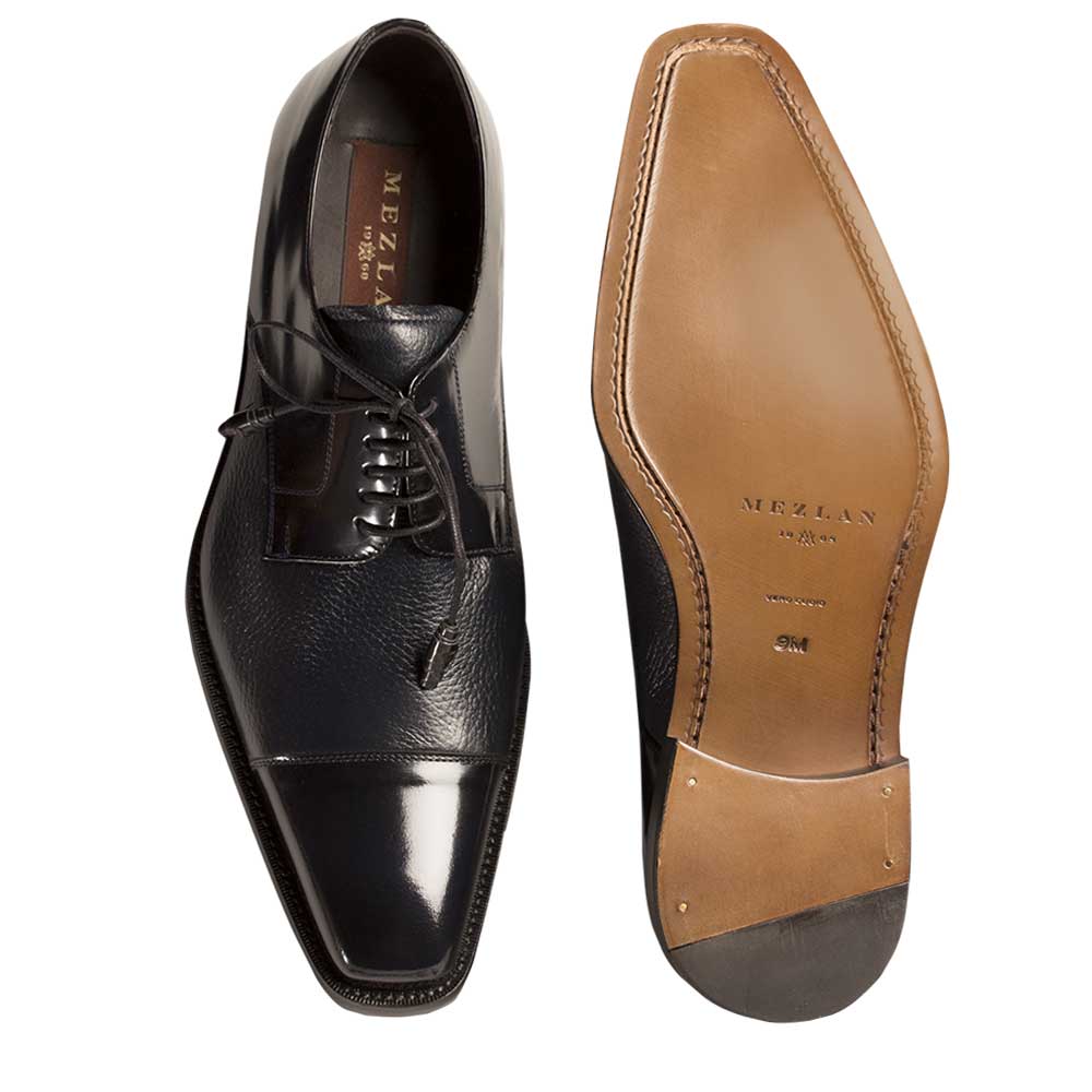 Mezlan Soka Navy Cap Toe Dress Shoe