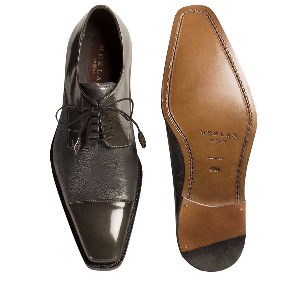Mezlan Soka Grey Cap Toe Dress Shoes