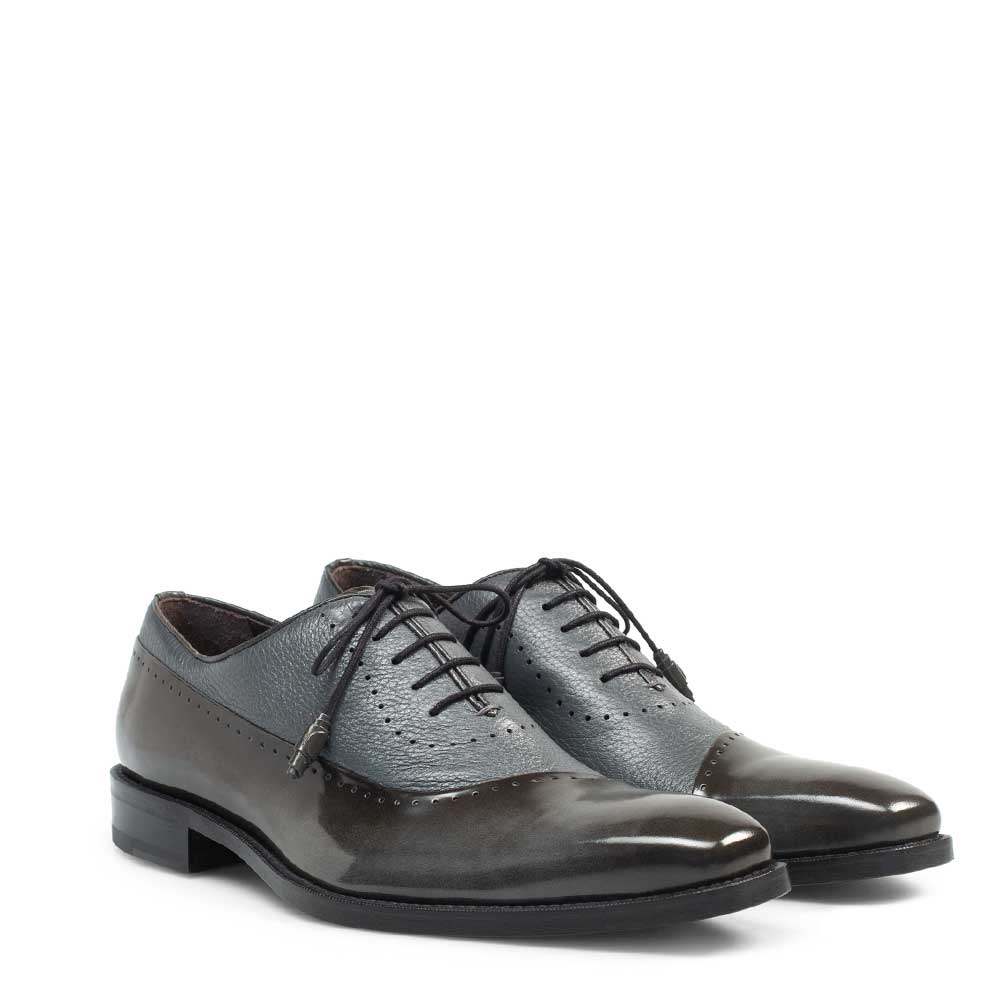 Mezlan Grey Calfskin Oxford Shoes - LAST CALL 9.5