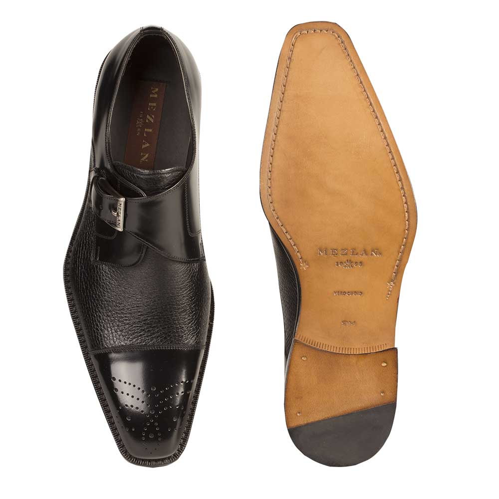Mezlan Phoenix Black Monk Strap Dress Shoe