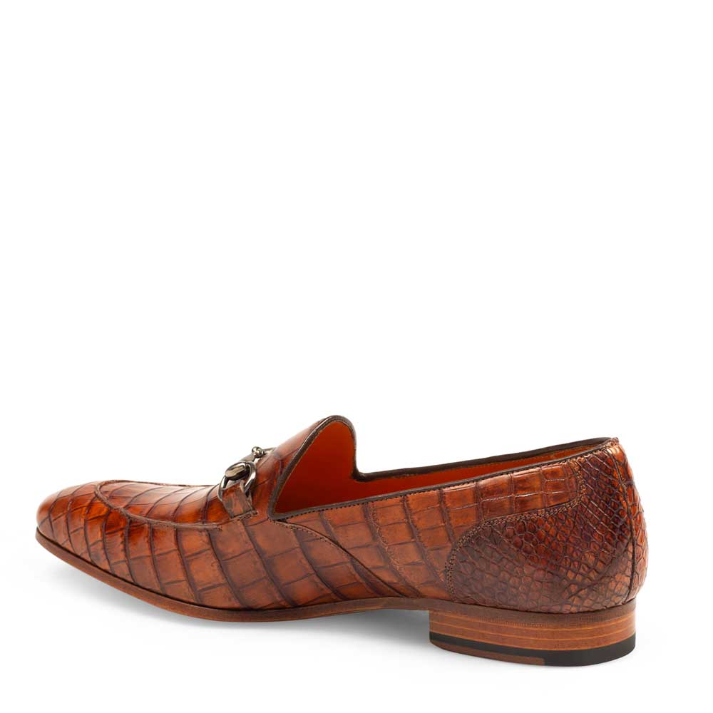 Mezlan Borgese Cognac Alligator Loafer
