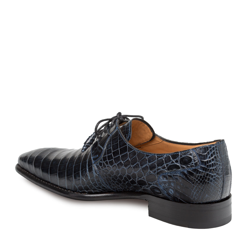 Mezlan Moscow Navy Alligator Blucher Shoes