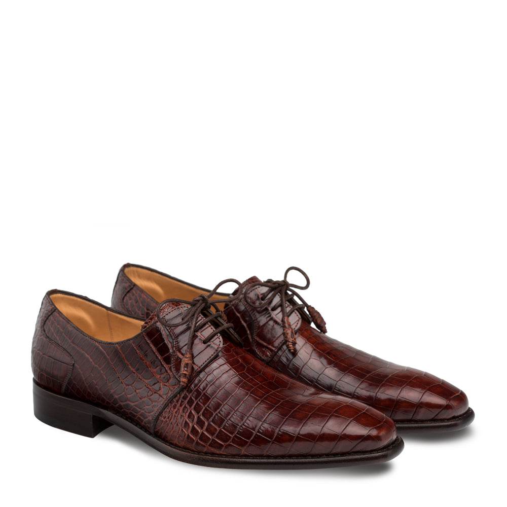 Mezlan Moscow Brown Alligator Dress Shoe