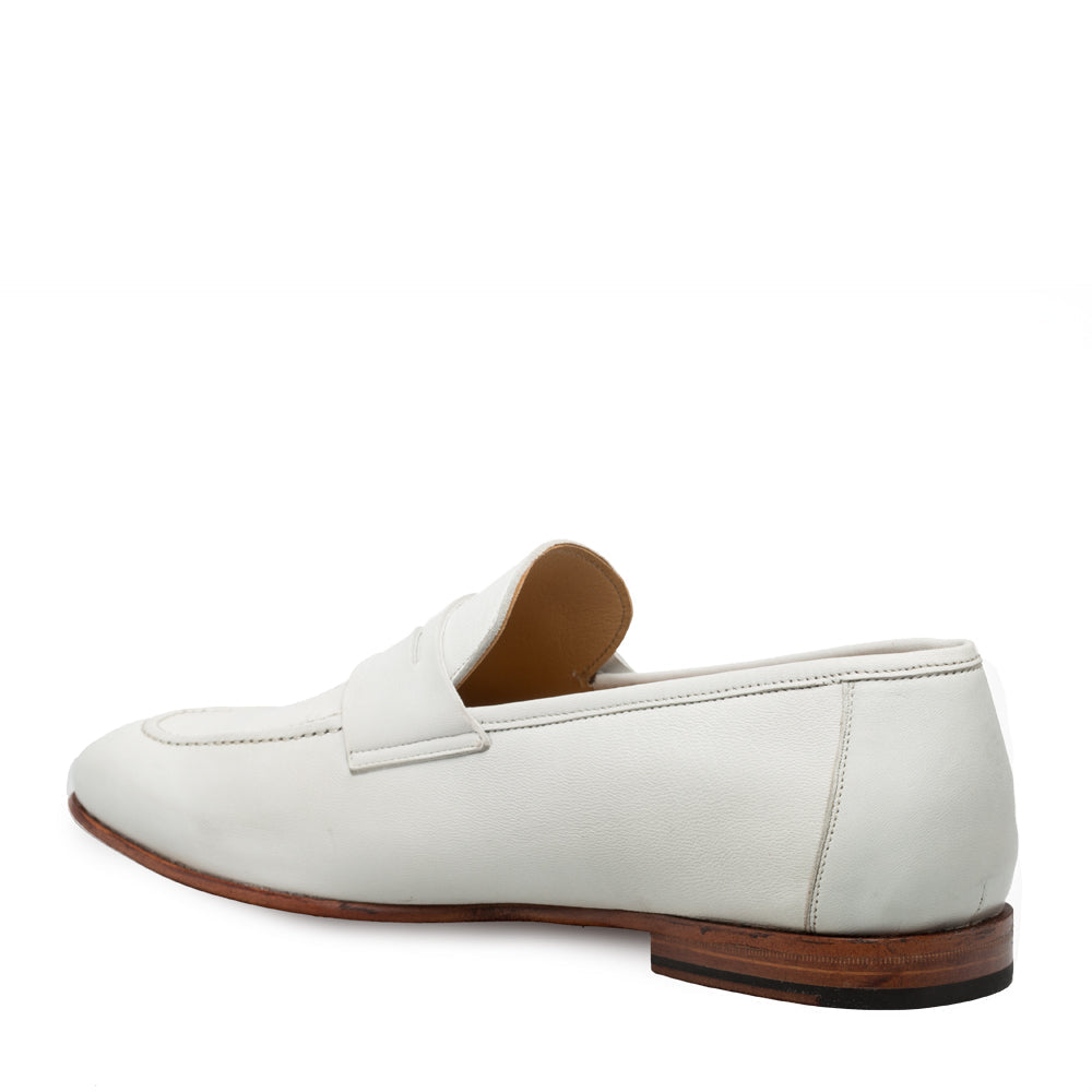 Mens Mezlan Pompei Penny Loafer in Bone - LAST CALL 10.5