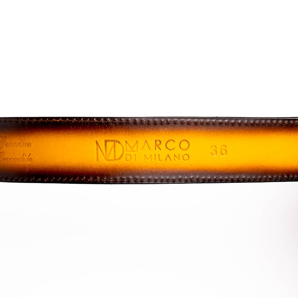 Marco Di Milano Montana Belt - Mustard Brown Leather Dress Shoe