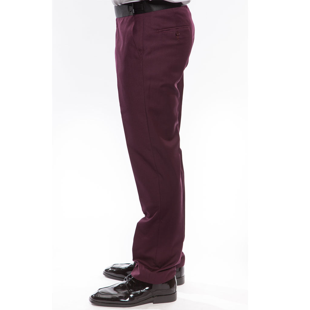 Burgundy Slim Fit Tuxedo with Satin Peak Lapel