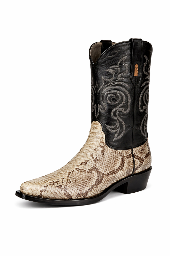 Natural Python Snip Toe Boots by Los Altos