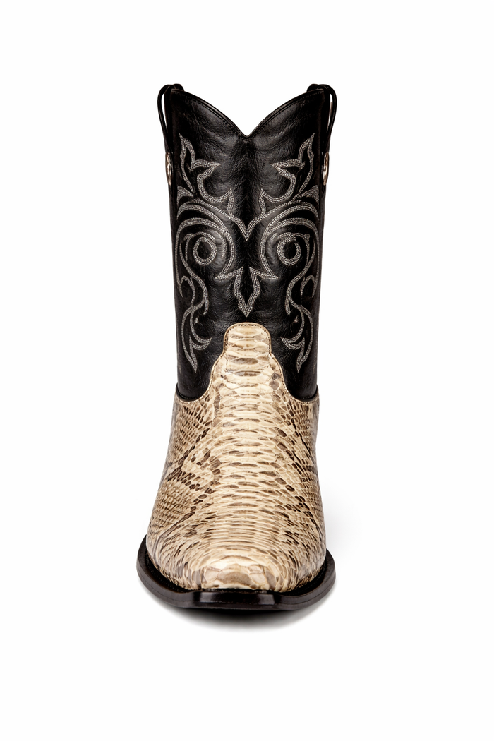 Natural Python Snip Toe Boots by Los Altos