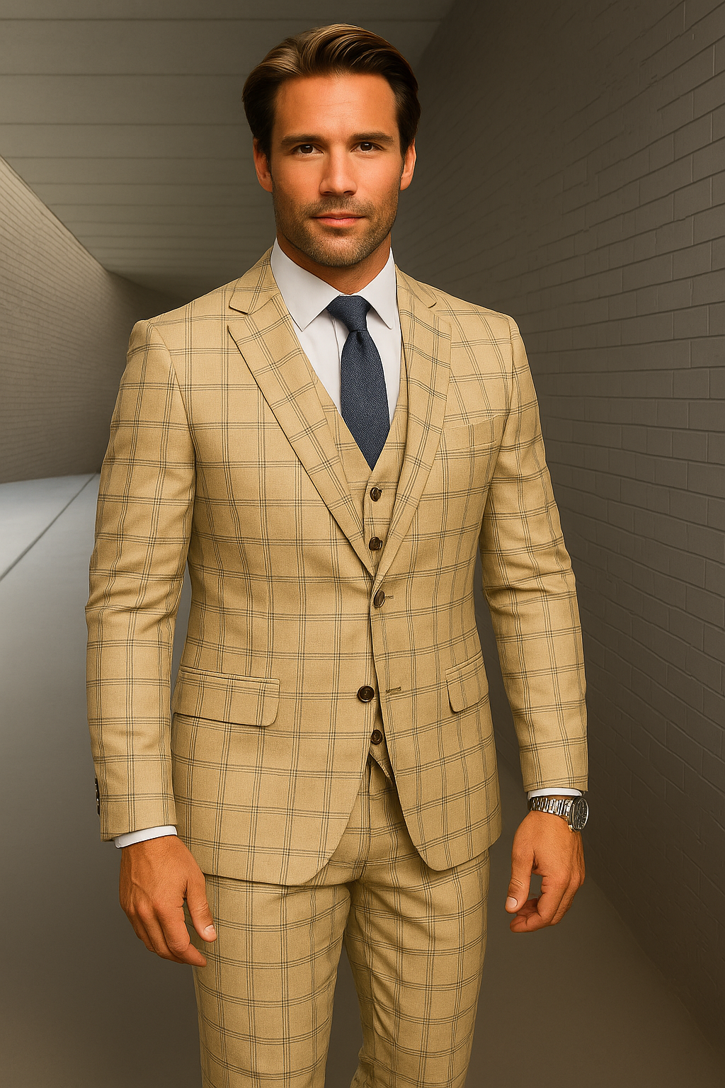 Italian Made 3 Piece Wool Business Suit