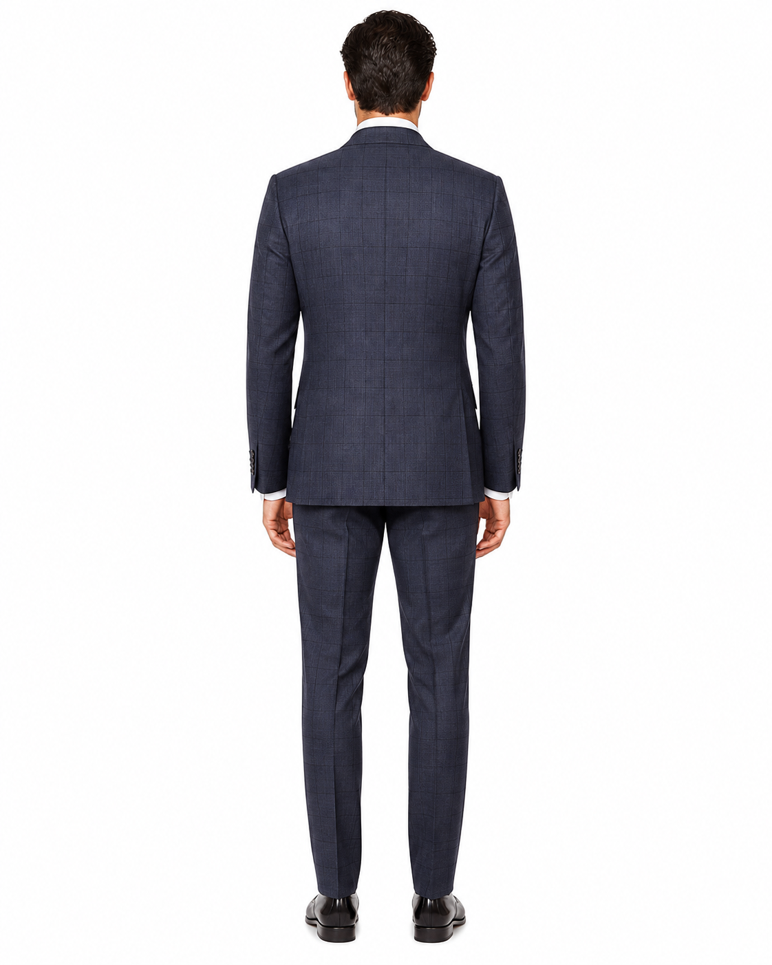Navy 6 Buttons Double Breasted Suits 3 Piece Classic Fit Suit
