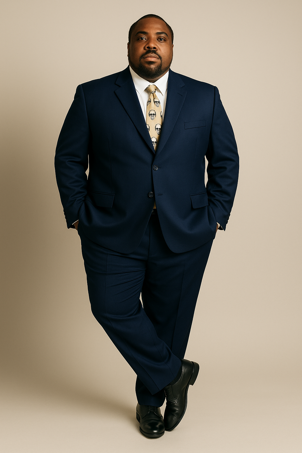 Suits For Big Man BIG & TALL CHARCOAL Discounted Sale Up to Size 82 SUIT HAND MADE - Color: Dark Grey Suit
