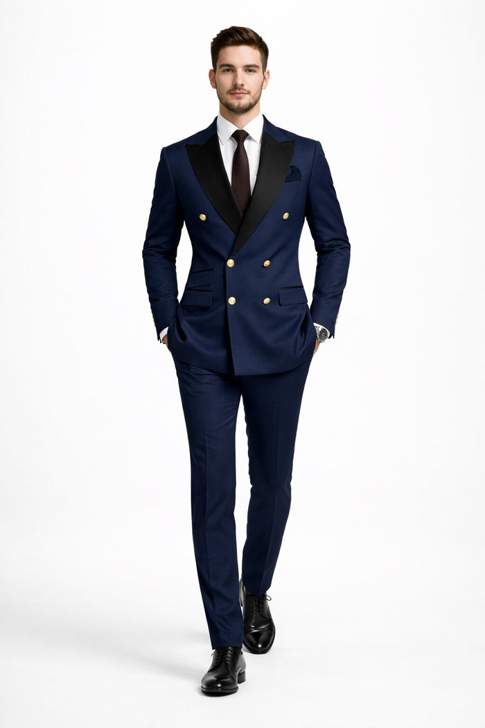 Double Breasted Tuxedo Groom Suit