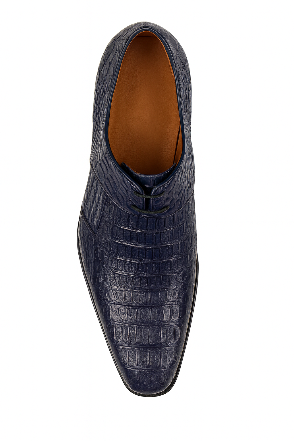 Navy Crocodile & Calfskin Slip-On Loafers