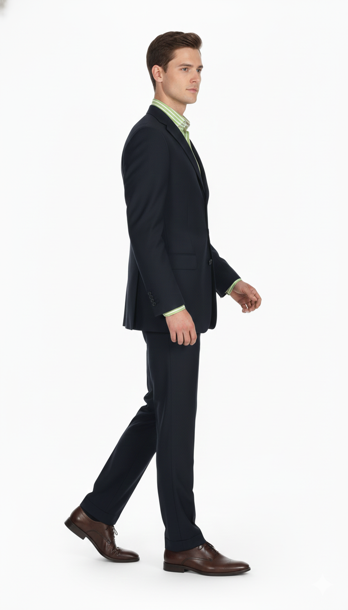 Mix and Match Suits Solid Dark Navy Blue Suit For Men Quality Suit Separates, Total Comfort Any Size Jacket&Any Size Pants