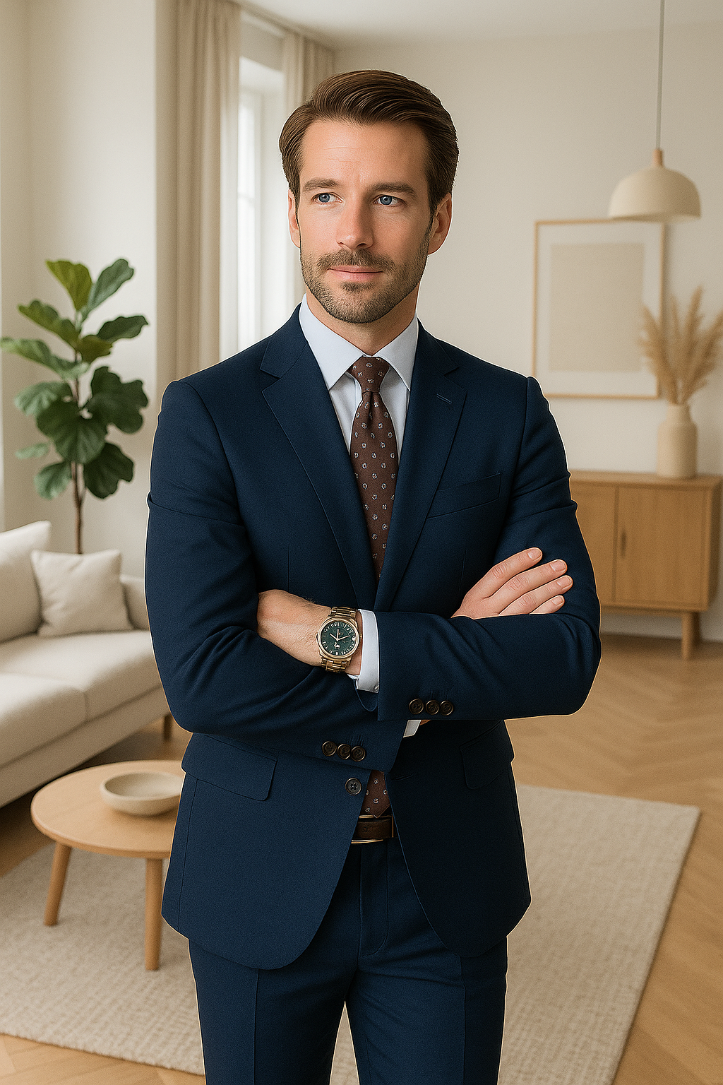 Italian Modern Fit Wool Suit by Statement