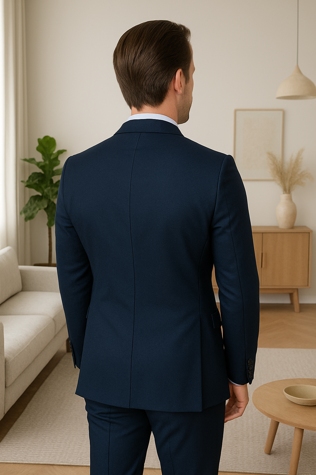 Italian Modern Fit Wool Suit by Statement